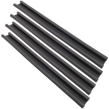 4er-Set Zugluftstopper Schwarz mit Doppeldichtung für Türen - Senkt Heizkosten & schützt vor Wärmeverlusten - 95x4cm - Einfache Montage, schwingt mit