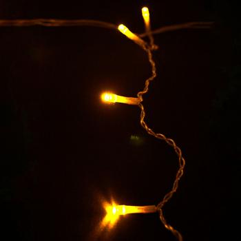 Preview: 2er-Set LED Lichtervorhang 154 warmweisse LEDs – 8 Lichtmodi für drinnen & draussen – Spritzwassergeschützt IP44, 1.5x1.3m mit 11 Strängen