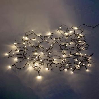 Preview: LED Lichterkette – 8 Lichtmodi - Warmweiss - 11.2m - 100 LEDs - IP44 Schutz für Innen- & Aussenbereiche - Weihnachten & Garten Deko