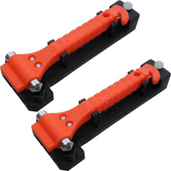 2-er Set Auto Notfallhammer mit Gurtschneider und Halterung