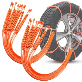 Antirutsch-Bänder für Autoreifen – 20-tlg Anfahrhilfe für sicheres Weiterkommen auf rutschigem Untergrund – Universell passend für PKW-Reifen, 900x20mm