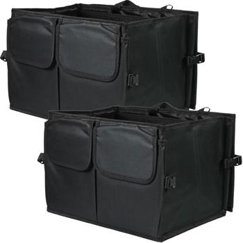 2er-Set Kofferraum-Organizer - Faltbar, wasserdicht, sicher - 50x37x26 cm - Für Auto, Haus & Camping - Ordnung & Sicherheit mit Klettverschluss