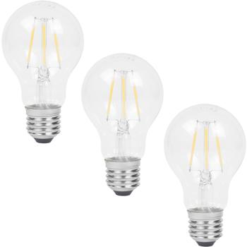 3er-Set LED-Filament-Lampe A60 - 360° warm-weisse Beleuchtung für entspannte Atmosphäre - E27-Fassung - 4W, 400lm, 2500K - Dimmbar & energieeffizient