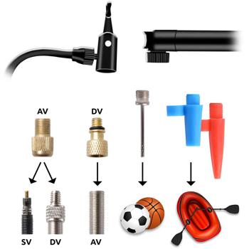 Preview: Ventiladapter 5-teiliges Pumpen-Adapter-Set - zum Aufblasen von Schwimmhilfen, Booten, Planschbecken & Bällen - kompatibel mit Dunlop-, Sclaverand- & Autoventil