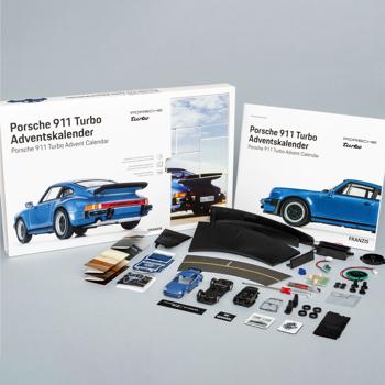 Preview: Adventskalender, Modellauto Porsche 911 Turbo, Begleitbuch, Massstab 1:43