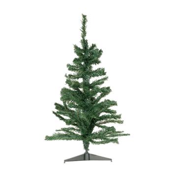 Preview: Künstlicher Weihnachtsbaum - 90 cm Grün mit Ständer - Ideal für kleinere Räume & jährliche Wiederverwendung - Einfache Montage - Kunststoff Tannenbaum