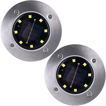 Edles 2er-Set Solar-Bodenstrahler 200lm IP44 mit Erdspiess: Helle Aussenleuchte für Garten & Weg – Schaffen Sie Sicherheit & Lichtakzente