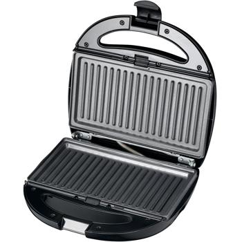 Preview: 3in1 Multifunktions-Grill - Sandwichmaker, Waffeleisen und Kontaktgrill, starke 850 W, schwarz, Antihaftbeschichtung