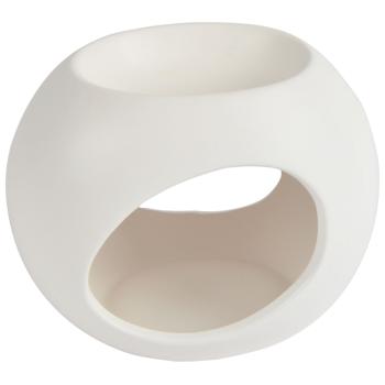 Duftlampe Keramik weiss Ø 13 cm - Ideal für Duftöl & Teelichter - Schafft entspannendes Ambiente für Bad, Wohnzimmer, Garten - Langanhaltender Duftzauber