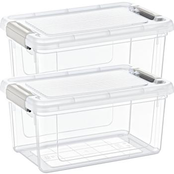 2er-Set Vorratsbox, 5000ml, transparent