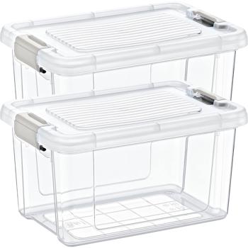 2er-Set Vorratsbox, 1250ml, transparent
