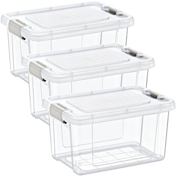 3er-Set Vorratsbox,1250ml, transparent