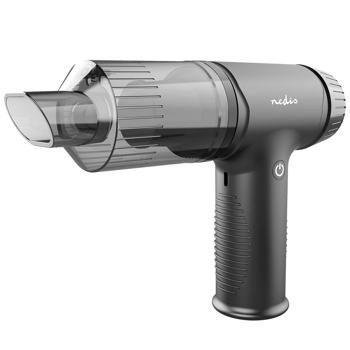 2in1 Akku Handstaubsauger & Luftgebläse: schwarz, 90W, 8000Pa, 7 Düsen-Aufsätze - Stark, vielseitig, kabellos für Auto, PC & Haushalt