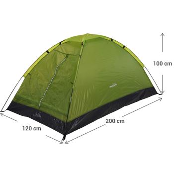 Preview: Ultraleichtes Kuppelzelt für 1-2 Personen, 1,2kg, schneller Aufbau – inkl. Heringen/Leinen, 220 x 120 x 100 cm, grün