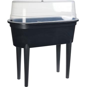 Anzuchttisch mit Lüftungsschieber, schwarz, 77 x 38 x 84 cm: optimale Keimung & Wachstum, wetterfest & belüftet, ideal für Gemüse, Kräuter & Blumen