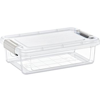 Vorratsbox transparent 3L - Ideal für Müsli, Mehl, Zucker, Reis, Haferflocken - motten- & staubfrei mit Klippverschlüssen für Kühlschrank & Vorratsschrank