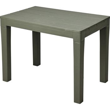 Preview: 2er-Set Garten- und Balkon-Beistelltisch aus witterungsbeständigem Kunststoff, grün, 60 x 45 x 39 cm, Wetterfester Outdoor-Tisch