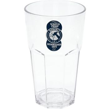 Preview: 4er-Set Bruchsicheres Trinkglas aus Kunststoff in 2 Grössen, je 2x 370 ml / 275 ml, Ideal für Gartenpartys, Camping & mehr, wiederverwendbar, leicht & spülmaschinenfest