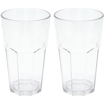 2er-Set Bruchsichere Trinkläser aus Kunststoff, 370 ml, Ideal für Gartenpartys, Camping & mehr, Wiederverwendbar, leicht & spülmaschinenfest