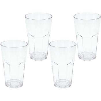 Preview: 4er-Set Bruchsichere Trinkläser aus Kunststoff, 370 ml, Ideal für Gartenpartys, Camping & mehr, Wiederverwendbar, leicht & spülmaschinenfest