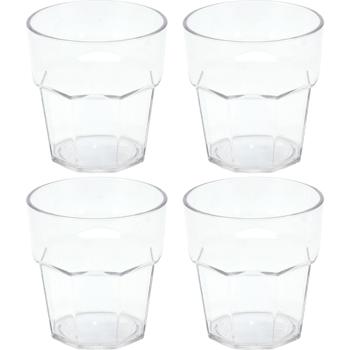 4er-Set Bruchsichere Trinkgläser aus Kunststoff, 275 ml, Ideal für Gartenpartys, Camping & mehr, wiederverwendbar, leicht & spülmaschinenfest