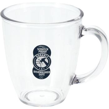 Preview: 4er-Set Tasse Kunststoff 380ml - bruchsicher & spülmaschinengeeignet - ideal für Camping Picknick Partys Outdoor-Einsatz mit transparenter Glas-Optik