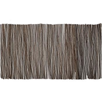 Preview: Rustikale Weidenmatte, 75x250cm: Sichtschutz, Windschutz, Beeteinfassung – natürlich, zeitlos, elegant