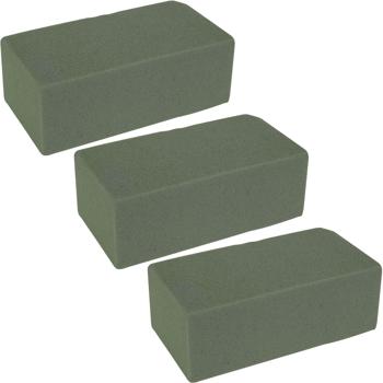 3er-Set Hochwertiger Blumensteckschaum, 20 x 10 x 7 cm, Ideal für Blumenarrangements & Gestecke, Hält Blumen lange frisch & bietet sicheren Halt