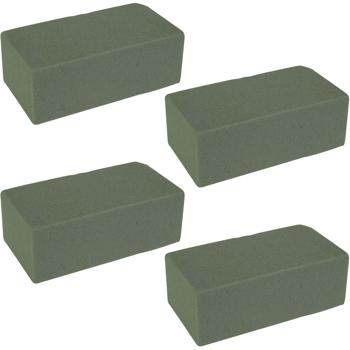 4er-Set Hochwertiger Blumensteckschaum, 20 x 10 x 7 cm, Ideal für Blumenarrangements & Gestecke, Hält Blumen lange frisch & bietet sicheren Halt