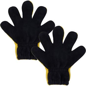 2er-Set Auto Wasch- & Polierhandschuh zweiseitig - Ultraweiche Mikrofaser für Nass- & Trockenreinigung - 29x12 cm Autopflege-Handschuh