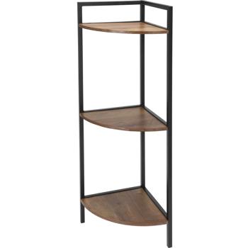 Platzsparendes Mehrzweck Eckregal (76cm) mit 3 Ablagen: Optimale Ecknutzung für Küche, Flur & Schlafzimmer, stabil, leicht aufzubauen & schafft zusätzlichen Stauraum