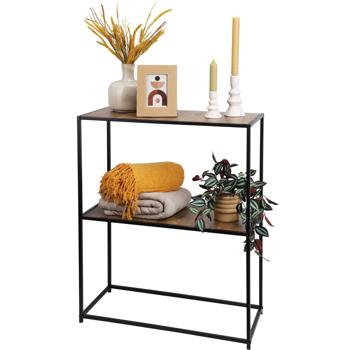  Stilvolles Mehrzweck Regal (70 x 85 x 30 cm) mit 2 Ablagen: Optimal für Küche, Flur & Schlafzimmer, stabil, leicht aufzubauen & schafft zusätzlichen Stauraum