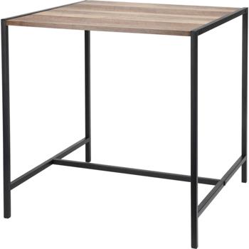 Preview: 2er Set Beistelltische Quadratisch Holzoptik - schwarz, 49 x 49 x 49cm / 32,5 x 28 x 37,5 cm - moderner Tische, Seitentisch, Wohnzimmertisch - elegantes Design