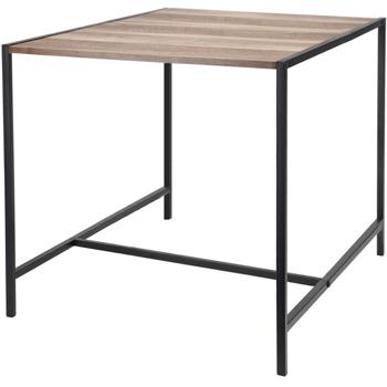 Beistelltisch Quadratisch Holzoptik - schwarz, 49 x 49 x 49cm - moderner Tisch, Seitentisch, Wohnzimmertisch - elegantes Design für jede Einrichtung