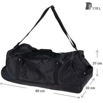 Preview: Grosse 110L Reisetasche mit Rollen, schwarz: Bequemer Transport für lange Reisen, leichtläufig & abschliessbar, Ihr idealer Reisebegleiter