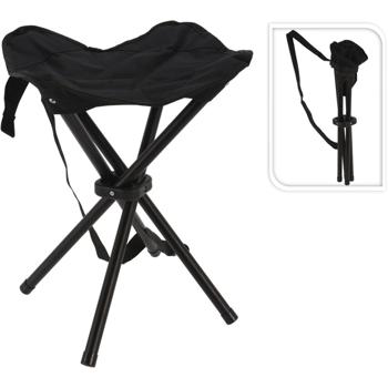Preview: Camping-Falthocker mit Tragetasche, 40 cm Sitzhöhe - stabiler Mini-Faltstuhl bis 110 kg belastbar 