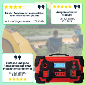 Preview: Tragbare Powerstation & Solar-Generator mit 800 Wh, inkl. mobiles 60-Watt-Solarpanel, ideal für Camping, Outdoor-Abenteuer & Notstromversorgung
