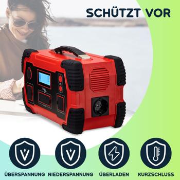 Preview: Tragbare Powerstation & Solar-Generator mit 800 Wh, inkl. mobiles 60-Watt-Solarpanel, ideal für Camping, Outdoor-Abenteuer & Notstromversorgung