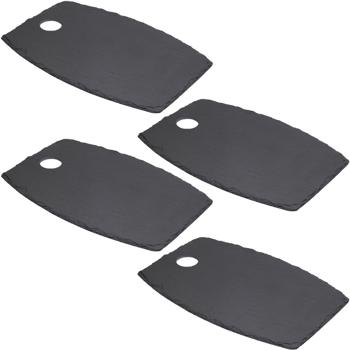4er-Set Serviertablett Schieferplatte - Modernes Deko & Serviertablett für Feste - Elegantes Design, robust, 34x23x0,5cm, leicht zu reinigen