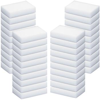 Schmutzradierer-Reinigungsschwamm 40er-Vorteilspack - Melamin-Schaum Schwämme für Küche, Bad, Büro & Auto - ohne Chemie - entfernt Kalk, Fett, Filzstift