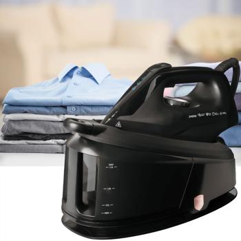Leistungsstarke Dampfbügelstation, 5 Bar, 2200W, schwarz – Keramik Bügelsohle, Anti-Kalk, Selbstreinigung, schnelles & effektives Bügeln