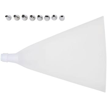 Silikon Spritzbeutel-Set mit 8 Edelstahl-Tüllen - Ideal zum Verzieren von Torten, Kuchen & Cupcakes - Wiederverwendbar & leicht zu reinigen