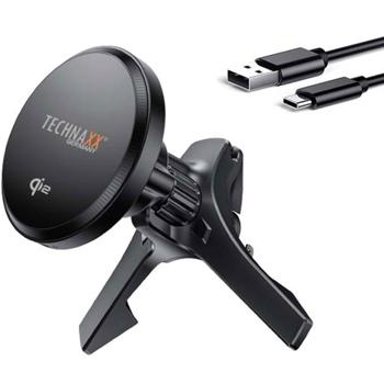Preview: KFZ-Ladehalterung MagSafe für Lüftungsgitter, Qi2,15Watt, Kabelloses Laden & sicherer magnetischer Halt für Ihr iPhone