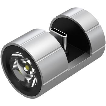 Preview: Kompakte Smartphone-Ansteck-Taschenlampe, USB-C, 230 lm: Helles LED-Natel-Licht für unterwegs, Outdoor, Notfälle & Alltag