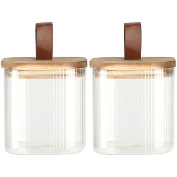 2er-Set Stilvolles Vorratsglas 750ml, Borosilikatglas, mit Akazienholz-Deckel, luftdicht, optimale Aufbewahrung für Küche & Haushalt