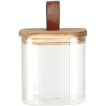 Preview: 2er-Set Stilvolles Vorratsglas 750ml, Borosilikatglas, mit Akazienholz-Deckel, luftdicht, optimale Aufbewahrung für Küche & Haushalt