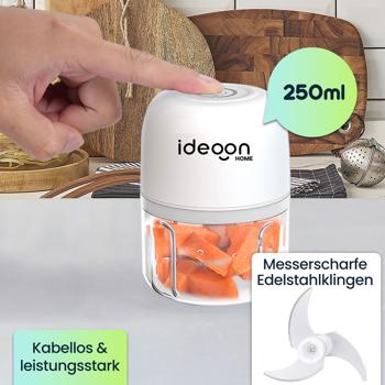 Preview: Kompakter Elektro Multizerkleinerer 250ml 30W: genialer Mini-Häcksler, kabellos & leistungsstark – Perfekt für Zwiebeln, Knoblauch & Babynahrung