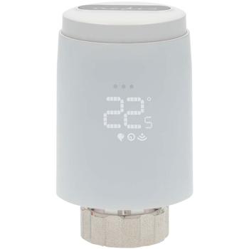 Preview: Smartes Zigbee 3.0 Heizkörperthermostat: Sprach- & App-Steuerung, elegante LED-Anzeige. Energieeffizient, weiss & komfortabel für modernes Wohnen