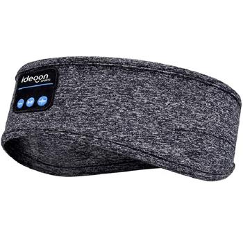 Preview: Smartes Kopfhörer-Stirnband, Bluetooth 5.4, Freisprecher & Sprachsteuerung, grau: Ein bequemer Begleiter für Sport, Schlaf & Reisen