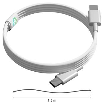 Preview: 3er-Set USB-C Ladekabel, weiss, 1,5 m: Schnellladen für Handy, Tablet & Laptop, Robust, flexibel & zuverlässig für Samsung, Xiaomi, iPad uvm.